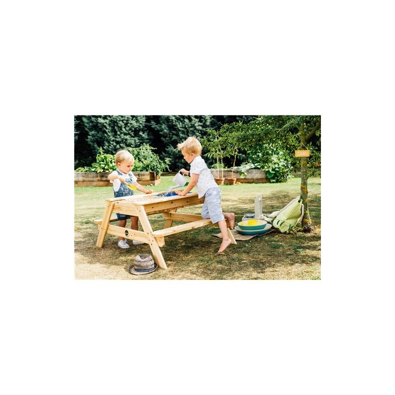 Mesa de Picnic y Arenero de Madera infantil | Pedalinoshop
