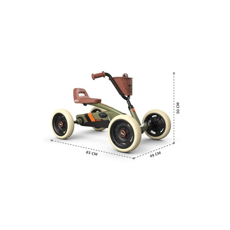 Kart a pedales Buzzy Retro Green – Kids 2-5 años | PedalinoShop