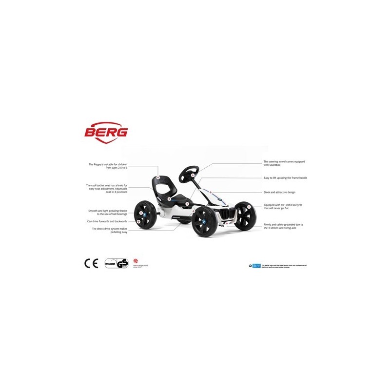 Kart BERG Reppy BMW – Coche de pedales 2,5-6 años Estilo & Potencia