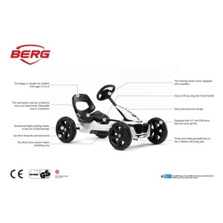 Kart BERG Reppy BMW – Coche de pedales 2,5-6 años Estilo & Potencia