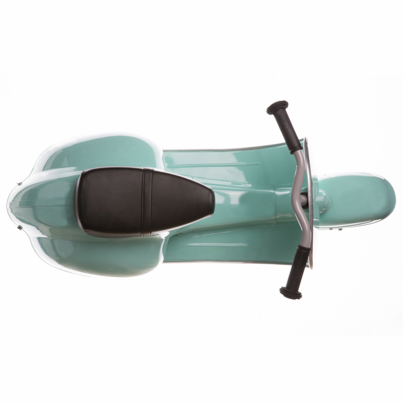 Moto Correpasillos Clásica Menta asiento en polipiel | Correpasillos para Bebé