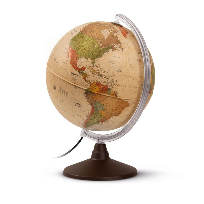 Globo terráqueo Marco Polo 30 cm iluminado con lupa – PedalinoShop