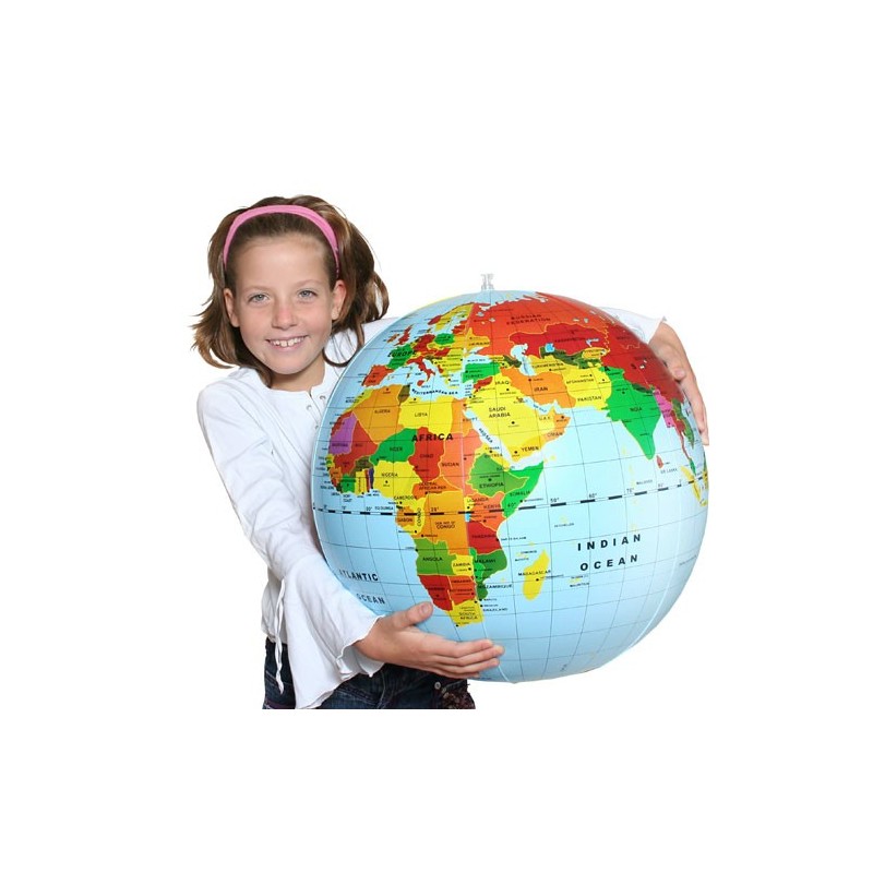 Globo terráqueo hinchable 50 cm “El Mundo” – Aprende geografía jugando