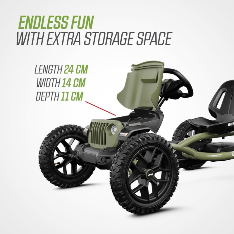 Kart BERG Buddy Jeep® Wrangler – Pedales 3‑8 años | PedalinoShop