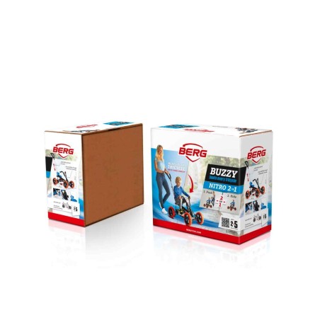 BERG Buzzy Nitro 2 en 1 | Kart Evolutivo con Mango de Empuje