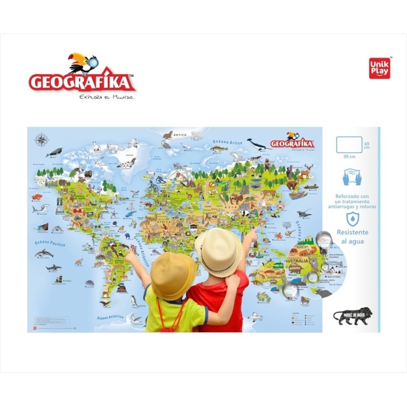 Juego de Mesa Mapamundi Ilustrado – Juego familiar educativo