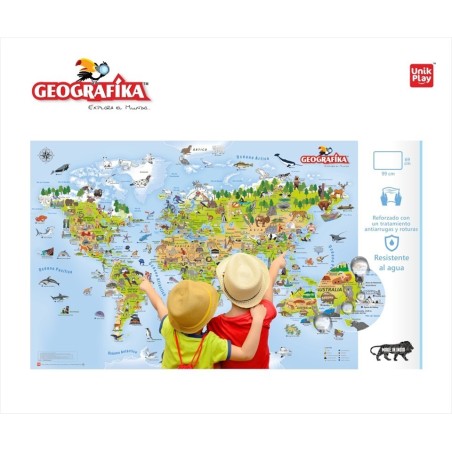 Juego de Mesa Mapamundi Ilustrado – Juego familiar educativo Juego de Mesa Mapamundi Ilustrado – Juego familiar educativo