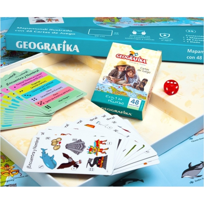 Juego de Mesa Mapamundi Ilustrado – Juego familiar educativo