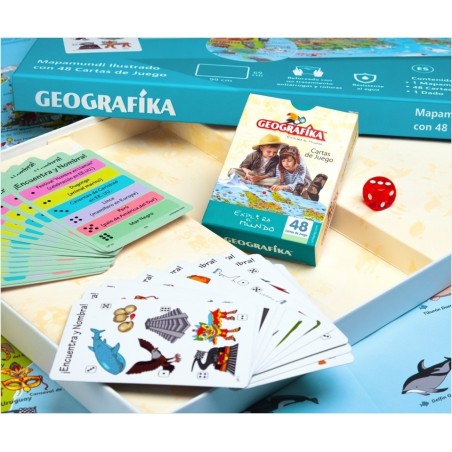 Juego de Mesa Mapamundi Ilustrado – Juego familiar educativo Juego de Mesa Mapamundi Ilustrado – Juego familiar educativo