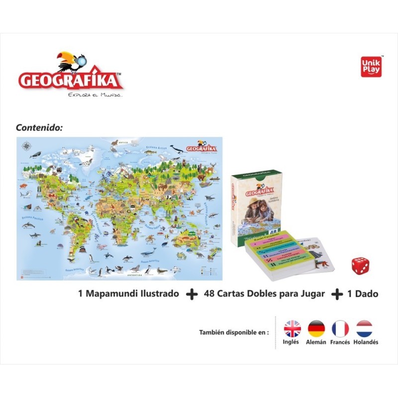 Juego de Mesa Mapamundi Ilustrado – Juego familiar educativo