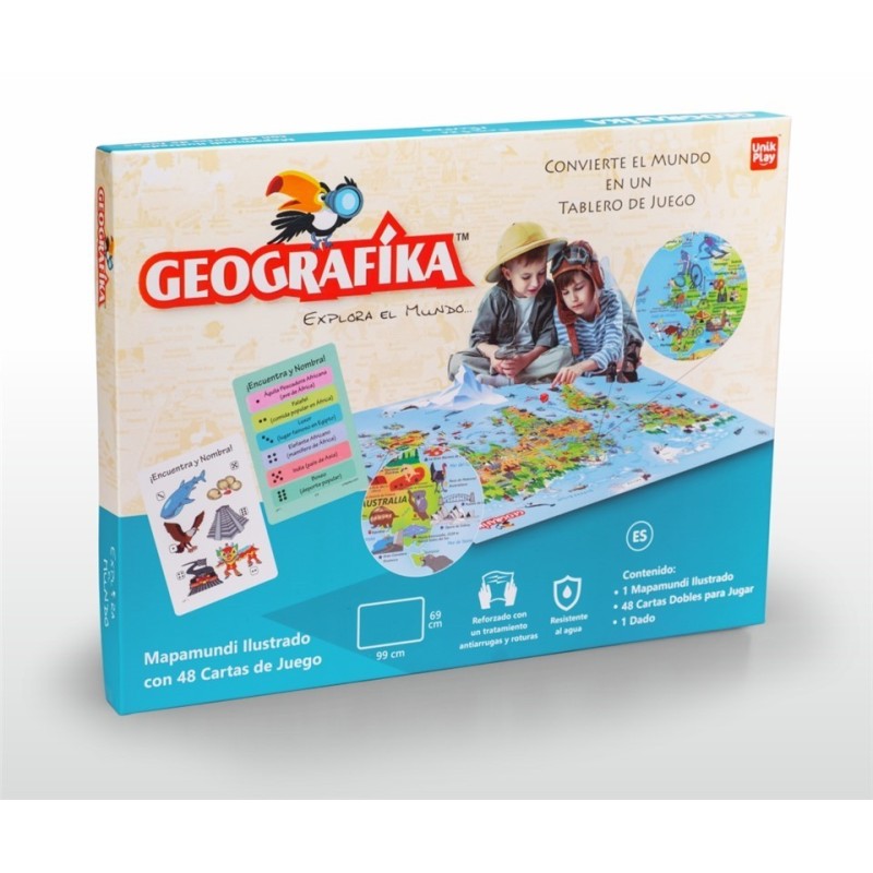 Juego de Mesa Mapamundi Ilustrado – Juego familiar educativo