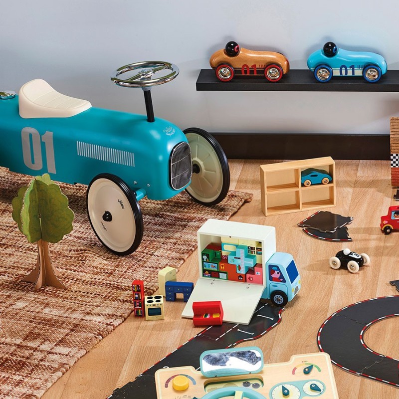 Correpasillos de Época Azul Aguamarina – Vehículo Infantil Retro