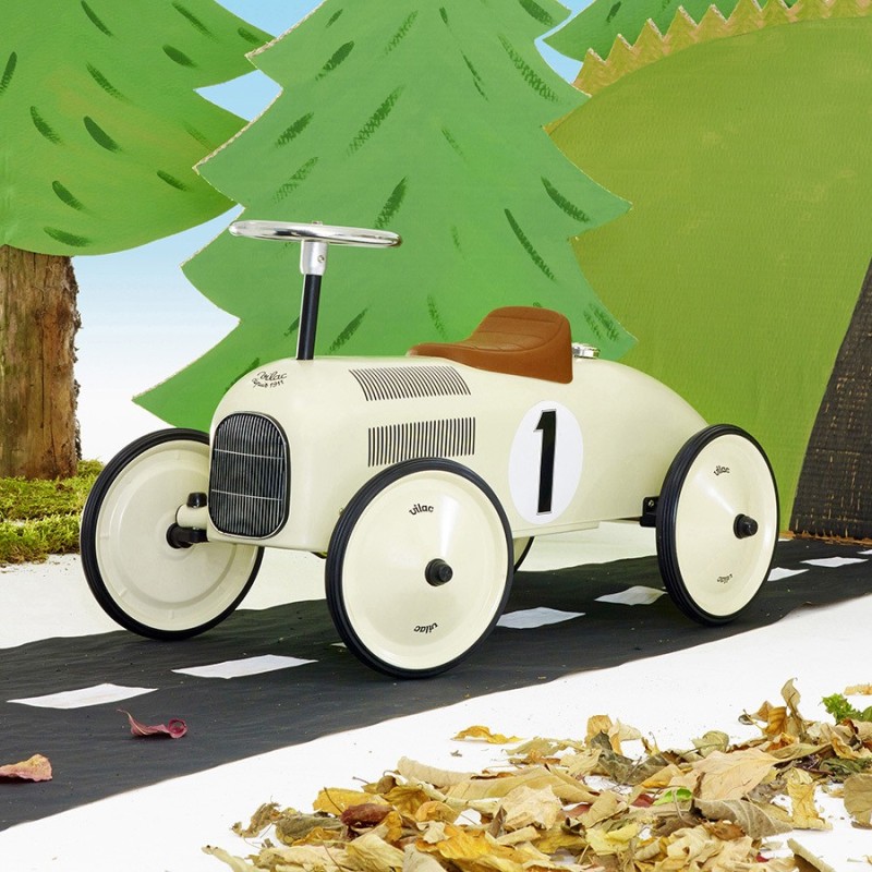 Correpasillos de Época Blanco – Vehículo Infantil Retro