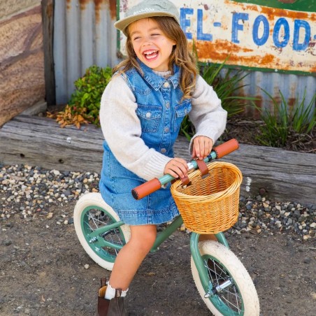 Bicicleta de Equilibrio Banwood First Go! Verde Forest | Estilo Retro