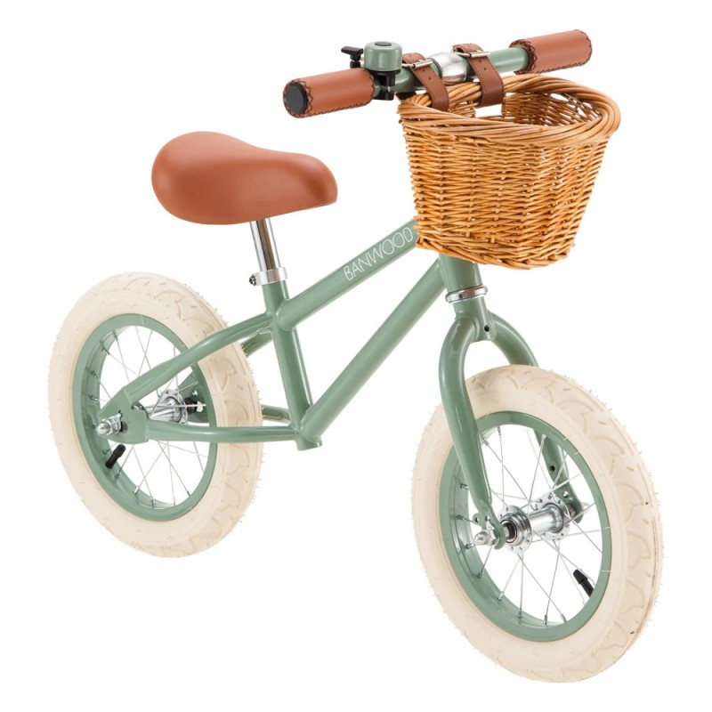 Bicicleta de Equilibrio Banwood First Go! Verde Forest | Estilo Retro