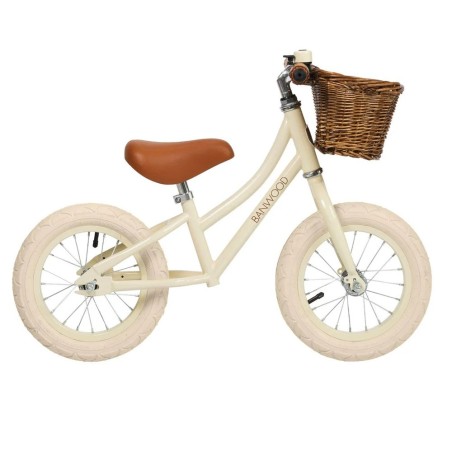 Bicicleta de Equilibrio Banwood First Go! color Crema| Estilo Retro