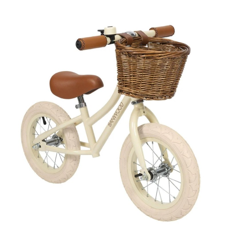 Bicicleta de Equilibrio Banwood First Go! color Crema| Estilo Retro