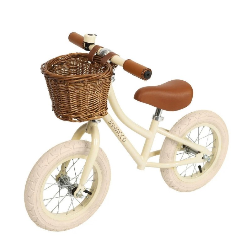 Bicicleta de Equilibrio Banwood First Go! color Crema| Estilo Retro