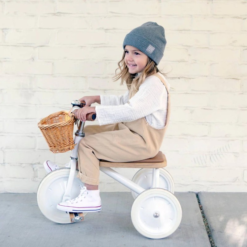 Triciclo Vintage Banwood Trike Blanco| Estilo Clásico y Retro