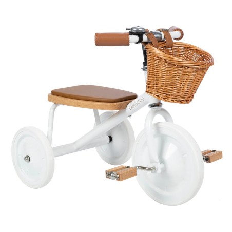 Triciclo Vintage Banwood Trike Blanco| Estilo Clásico y Retro