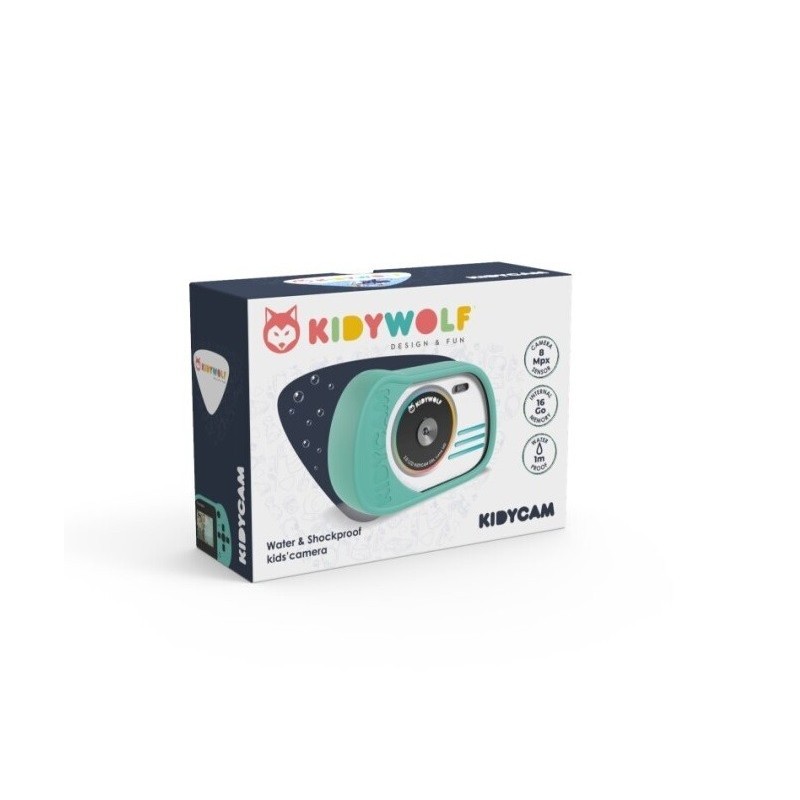 Cámara Digital para Niños KIDYCAM Kidywolf  cian| Sumergible y HD