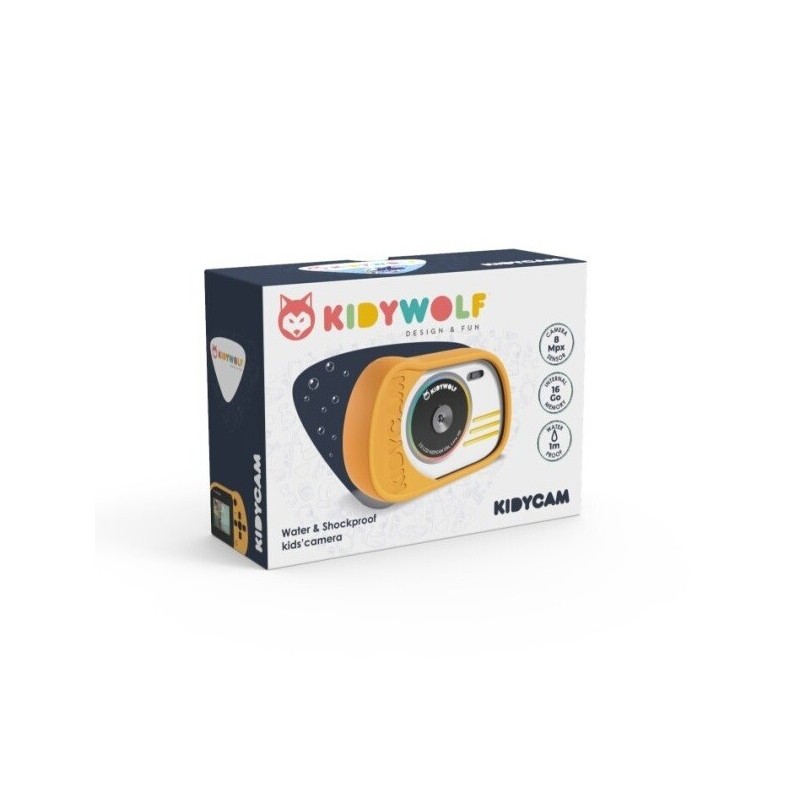 Cámara Digital para Niños KIDYCAM Kidywolf naranja| Sumergible y HD