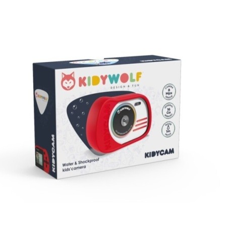 Cámara Digital para Niños KIDYCAM Kidywolf roja| Sumergible y HD