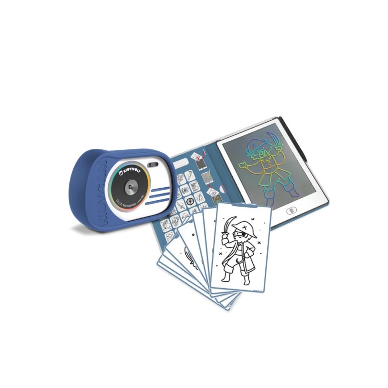 Pack Creativo Blue Kidywolf - Cámara KidyCam y KidyDraw Mini Piratas