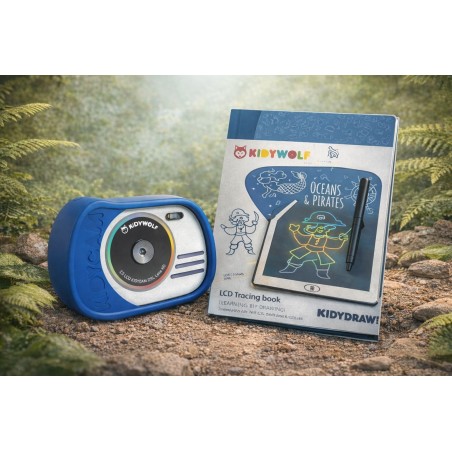 Pack Creativo Blue Kidywolf - Cámara KidyCam y KidyDraw Mini Piratas