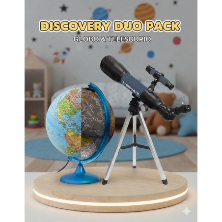 Pack Discovery Duo: Globo Terráqueo Night&Day y Telescopio Infantil