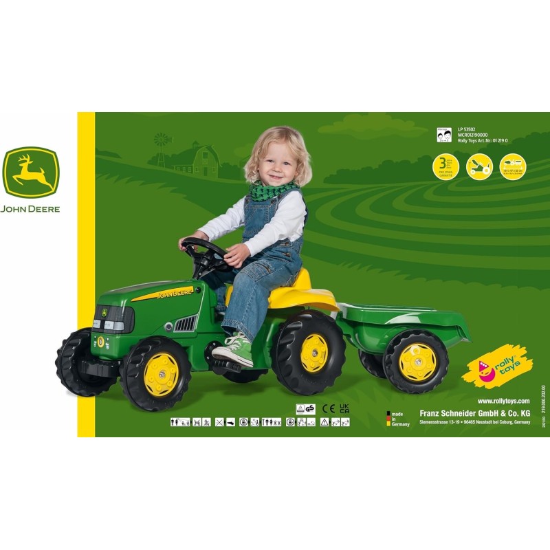 Tractor John Deere a Pedales con Remolque