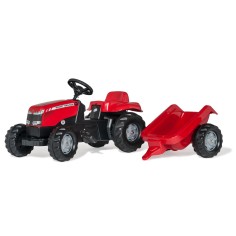 Tractor Massey Ferguson RollyKid con Remolque | Pedalinoshop