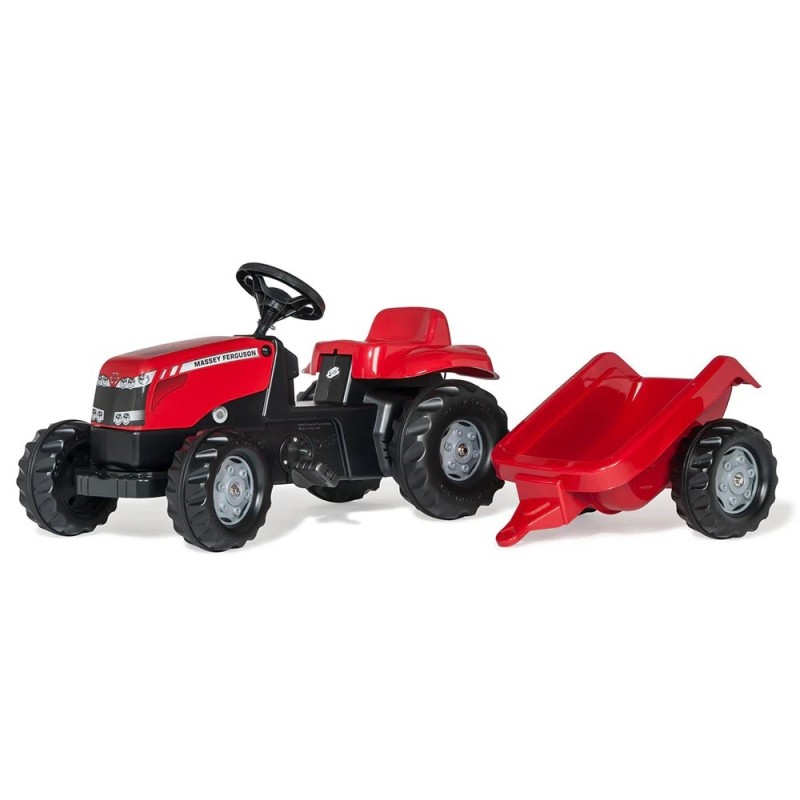 Tractor Massey Ferguson RollyKid con Remolque | Pedalinoshop
