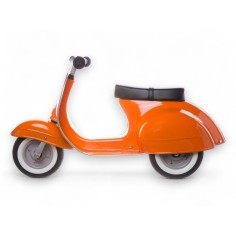 Moto Correpasillos Clásica Naranja con asiento polipiel | Correpasillos para Bebé