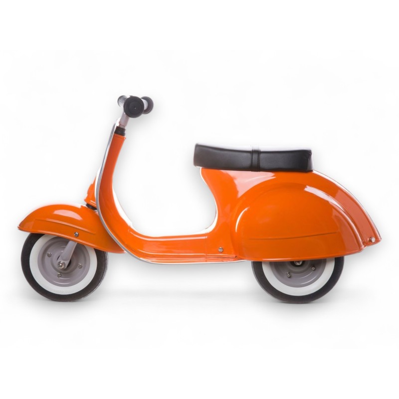 Moto Correpasillos Clásica Naranja con asiento polipiel | Correpasillos para Bebé