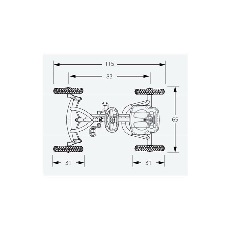 Kart BERG Buddy Lua | Coche de Pedales Rosa y Menta (3-8 años)