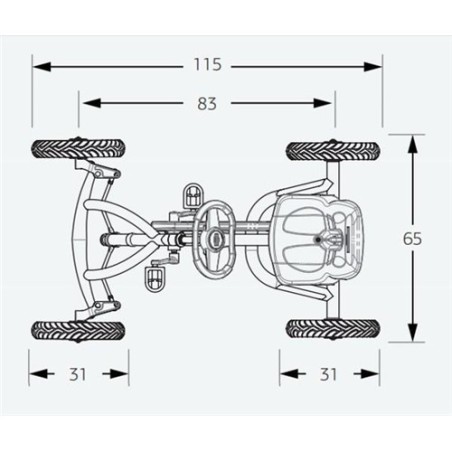 Kart BERG Buddy Lua | Coche de Pedales Rosa y Menta (3-8 años)