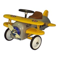 Correpasillos Avión Biplano Plata – Vehículo Infantil Retro