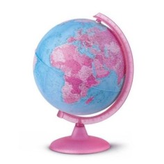 Globo terráqueo Rosa 25 cm iluminado – Infantil y decorativo