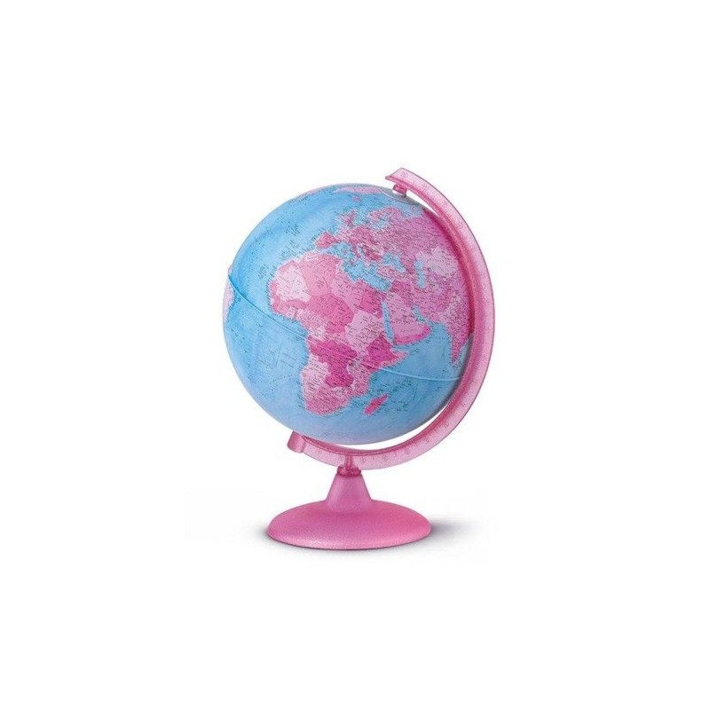 Globo terráqueo Rosa 25 cm iluminado – Infantil y decorativo