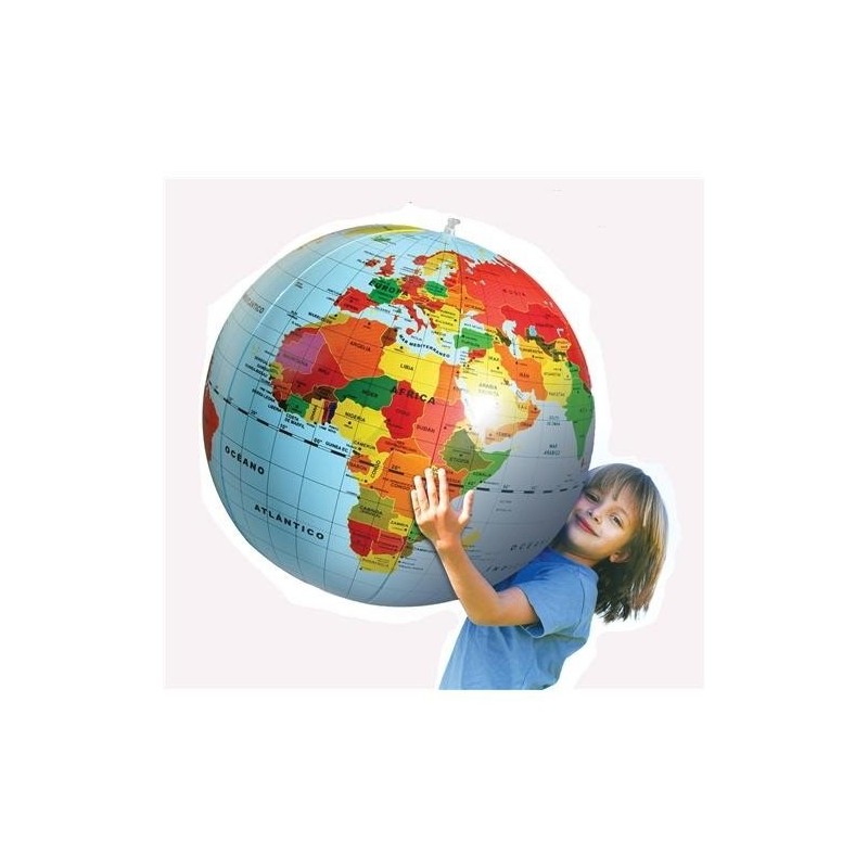 Globo terráqueo hinchable 50 cm “El Mundo” – Aprende geografía jugando